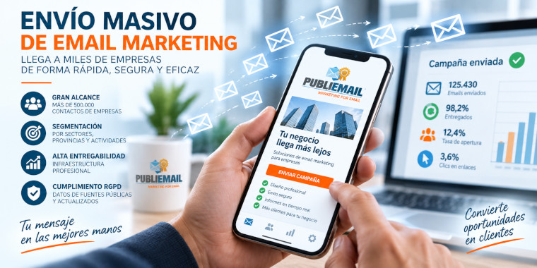 Servicio de Envío Masivo sin contratar diseño del Email Servicio de Envío Masivo sin contratar diseño del Email